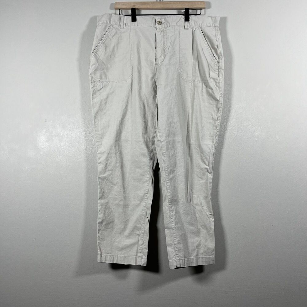 Eddie Bauer Tan Cotton Blend Khakis Women's Plus Size 16